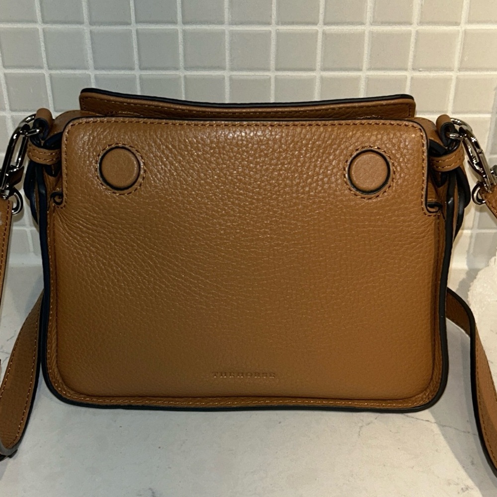 The Horse Tan Pebbled Leather Mini Bag with Detachable Strap